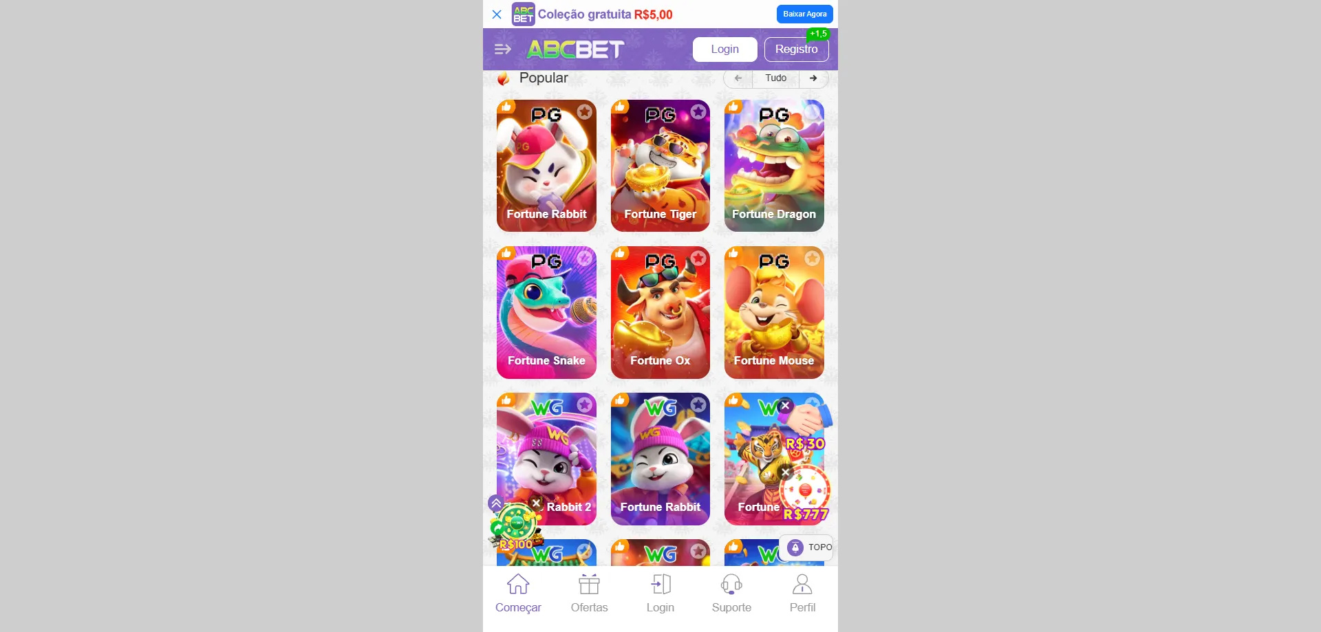 Melhores jogos de cassino na plataforma abc bet Brasil